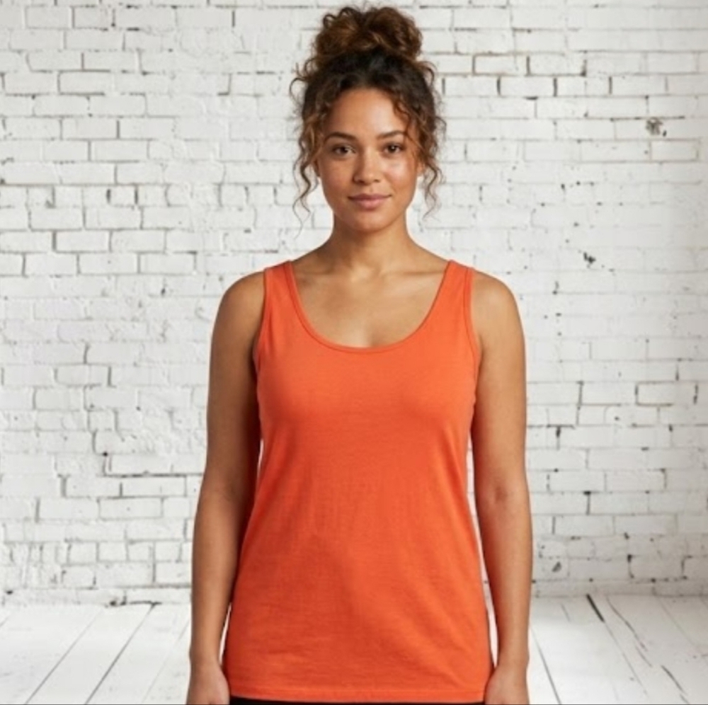 George Orange Sleeveless Tank Top | Dopamine Dressing, Size XXL